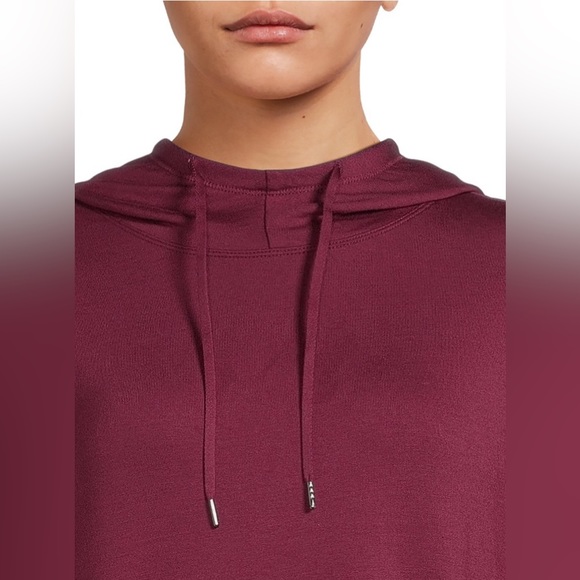 Athletic Works Women's French Terry Mock Neck Hoodie - Picture 4 of 5